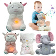 Cute Animal Baby Sound Machine – Musical Sleep Toy with Lights, Rhythmic Breathing Motion & Soothing Music for Newborns
