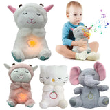 Cute Animal Baby Sound Machine – Musical Sleep Toy with Lights, Rhythmic Breathing Motion & Soothing Music for Newborns