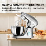 6 QT Electric Stand Mixer – 660 W Tilt-Head Food Mixer with 6-Speed, Dough Hook, Whisk & Dishwasher-Safe Bowl