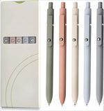 Gel Pens – 5-Pack 0.5mm Black Ink Retractable Pens with Silicone Grip & Metal Clip ✍️
