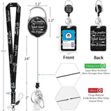 🪪 ID Badge Holder with Lanyard & Retractable Reel – Keychain Clip Name Tag & Card Holder for Work, Office & School