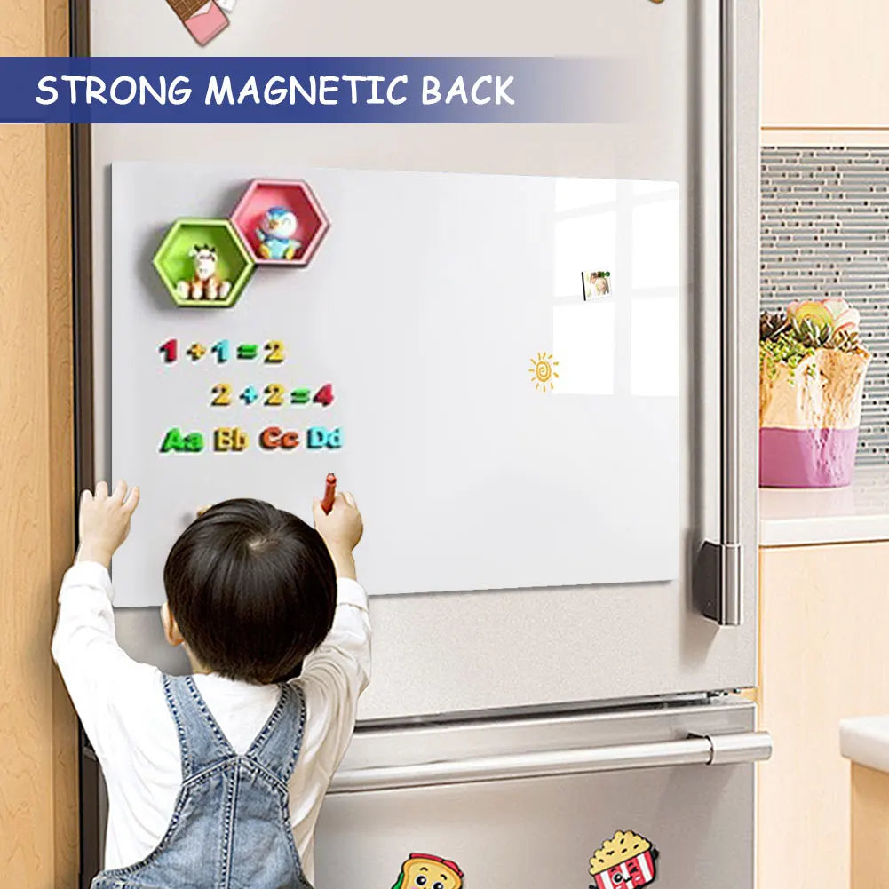 Magnetic Whiteboard Sticker Set – Includes Marker, Eraser & Magnet; Removable Dry-Erase Surface for Wall, Kids & Office