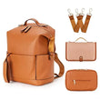 2022 PU Leather Diaper Backpack – Fashion Mommy & Daddy Bag with Changing Pad | Large Capacity Baby Organizer Nappy Bag