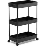3-Tier Mobile Storage Cart – Bathroom & Laundry Organizer Utility Cart with Wheels