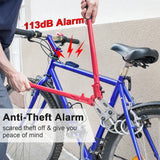 113dB Wireless Bike & Motorcycle Anti-Theft Alarm – Remote Controlled Vibration Sensor Security System for Electric Scooters