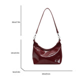 Women’s PU Leather Casual Tote & Chain Sling Bag – Large-Capacity Under-Arm Satchel with Multi-Pockets