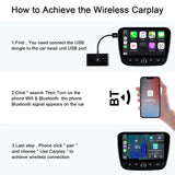 2-in-1 Wireless CarPlay & Android Auto Adapter – AI Box Auto Connect Plug & Play Dongle for Factory Wired CarPlay Cars