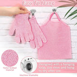 S&R PLKOP Exfoliating Body Scrubber & Gloves Set – Deep-Exfoliation Shower Gloves for Body, Face & Back