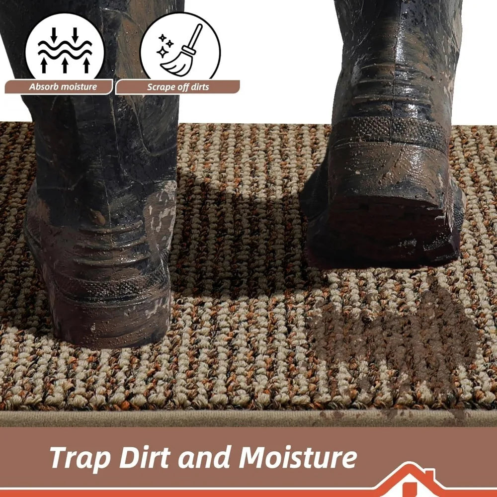 Dirt-Trapper Door Mat 20″ × 32″ – Non-Slip Washable Entrance Rug for Dirt, Mud & Sand