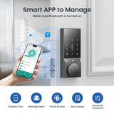 Smart Door Lock with Doorbell – Keyless Bluetooth Deadbolt, Auto Lock, APP Control for Secure Front Door Access 🔒📱