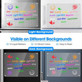 Liquid Chalk Markers – Vibrant Erasable Pens for Acrylic Calendars, Glass Boards, Windows & Mirrors