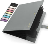 Expandable File Folder Letter Size – 5-Pocket Portable Organizer for School, Office Documents & Daily Filing