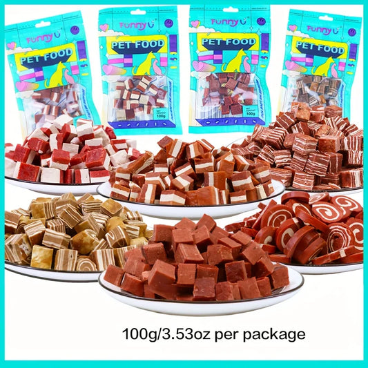 Beef & Meat Cubes Dog Treats – High-Protein, Healthy & Easily Digestible Snacks (100g / 3.53oz)