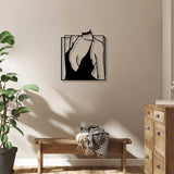 Minimalist Iron Laser-Engraved Wall Art – Modern Metal Line Art for Bathroom, Living Room & Home Décor