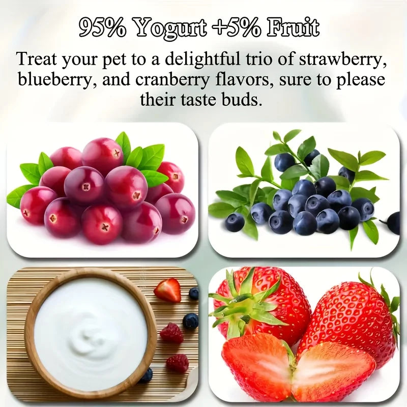 Fruit & Yogurt Cubes – Healthy Dog & Cat Treats, Nutritious, Easily Digestible Snacks (100g / 3.53oz)