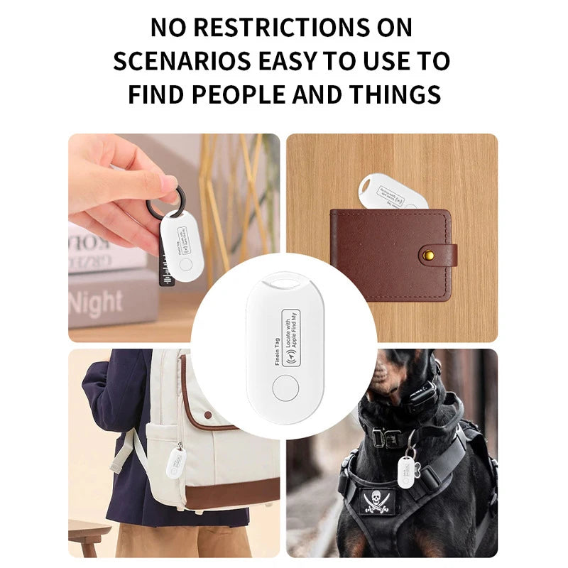 4-Pack Smart Tag Global Locator – Mini GPS Trackers Compatible with iOS Find My App for Keys, Wallets, Cars, Pets & Luggage