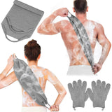 S&R PLKOP Exfoliating Body Scrubber & Gloves Set – Deep-Exfoliation Shower Gloves for Body, Face & Back