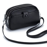 Women’s Genuine Leather Crossbody & Shoulder Bag – Large Capacity Zipper Wallet & Mobile Phone Bag with Adjustable Strap