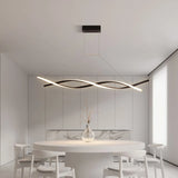 Modern Black Pendant Light – Remote Control Dimmable LED Ceiling Lamp for Dining Room & Kitchen