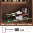 Expandable Under Sink Organizer Rack – 2-Tier Adjustable Cabinet Shelf with Removable Baskets