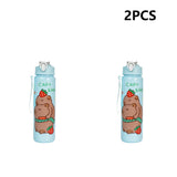 800ml Astronaut Sports Water Bottle with Straw & Carry Handle for Kids (Large Capacity)