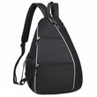 Adjustable pickleball sling bag – multi-pocket racquet backpack for rackets, balls & sports gear, lightweight travel handbag