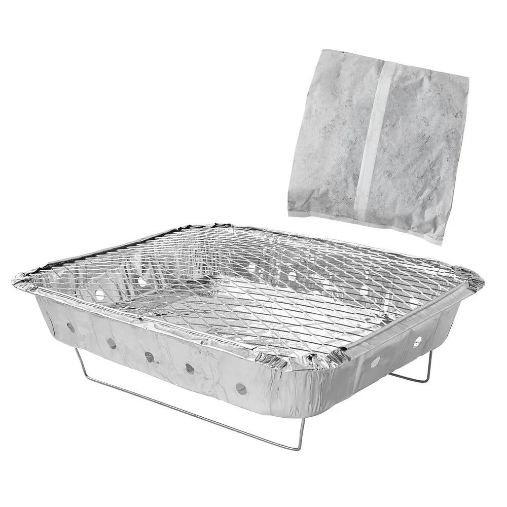 “Disposable Instant Charcoal Grill – Portable 540g Charcoal BBQ for Camping, Tailgating & Outdoor Parties”