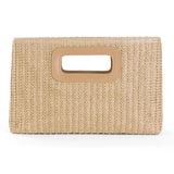 Women Straw Woven Tote Bag – Large Capacity Raffia Evening Crossbody & Hasp-Closure Summer Vacation Purse