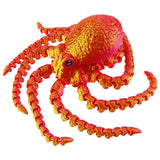 3D Printed Articulated Octopus – Sea Life Decorative Model Toy for Home & Office Desk Décor