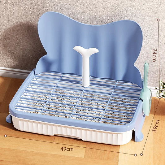 Detachable Dog Toilet with Leak-Proof Tray – Non-Slip Grille Potty Pad with Simulated Catheter for Small & Medium Dogs