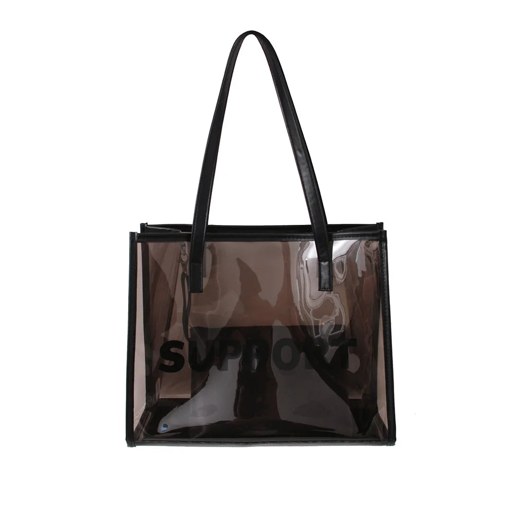 Transparent Mini Tote Pouch for Women – Large Composite Clear Under-Arm Bag