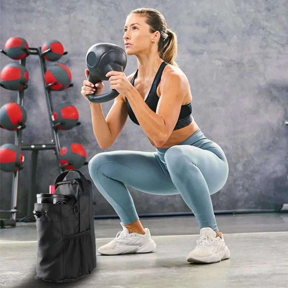 Magnetic gym sling bag – water bottle carrier with phone holder, lightweight fitness crossbody bag for men & women sports & travel