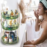 “3-Tier Rotating Makeup Organizer – High-Capacity Clear Skincare & Cosmetic Storage for Vanity and Countertops”