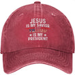 “Jesus Is My Savior, Is My President” Hat – Men’s Adjustable Baseball Cap with Fashionable Casual Style