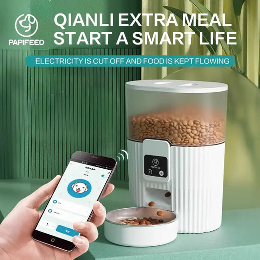 Papifeed Automatic Pet Feeder – Smart WiFi Cat & Dog Food Dispenser with Remote Control, Fixed Feeding Machine & Portion Scheduling