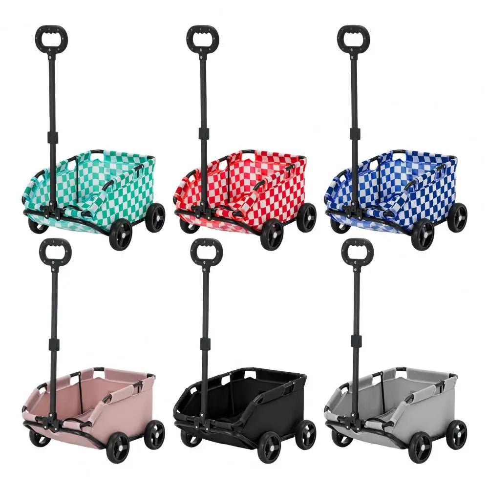 Safe Hair-Free Pet Carrier Stroller – 4-Wheel Folding Cart for Small Dogs & Cats, Travel, Shopping & Walking