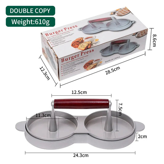 304 Stainless Steel Burger Press & Patty Maker – Perfect for Thin Burgers & DIY Patties