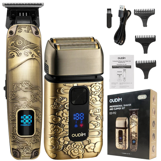 Men’s Foil Shaver & Grooming Kit – Bald Head Shaver, Hair & Beard Trimmer, Mustache & Face Shaving Machine