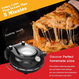 12-Inch Indoor Electric Pizza Maker Stone Oven – 1200 W Countertop Pizza Machine with Dual Temperature Control 🍕🔥