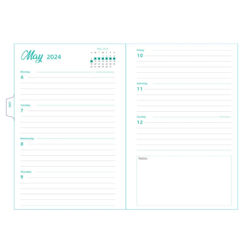 2025 Weekly Planner – A5 Spiral-Bound Monthly Calendar Notebook for Office & School 📅