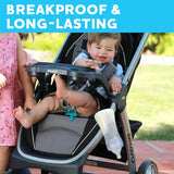 Hybrid Baby Bottle Gift Set – Dual-Layer Design (Glass Inside, Plastic Outside) in Clear Grey