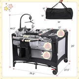 “5-in-1 Baby Bassinet Bedside Sleeper – Portable Baby Crib & Pack and Play with Changing Table, Storage & Carry Bag”