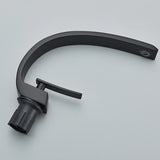 Luxury Brass Deck-Mounted Matte Black Basin Faucet – Single-Hole Mixer Tap Hot & Cold