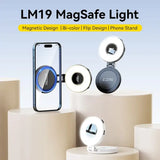 Ulanzi LM19 MagSafe LED Ring Light – Ultra-Portable Bi-Color Fill Light with CRI 95+ for Vlogging & Photography