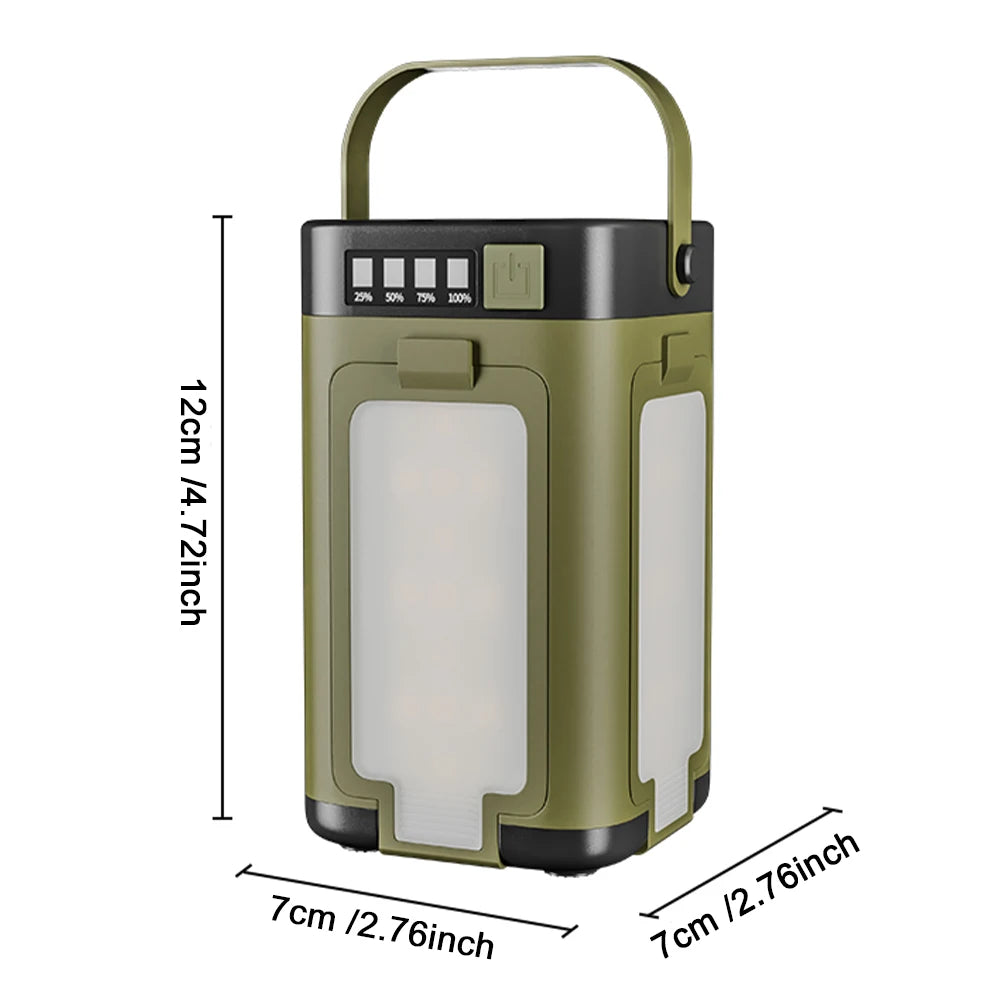 oldable Solar Camping Lantern & Power Bank – Rechargeable LED Tent Light for Hiking, Fishing, Outdoors ☀️💡