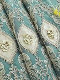 Luxury Vintage Embroidered Curtains – Dual-Layer 3D Relief Pattern for Privacy & Light Control (Single Panel)