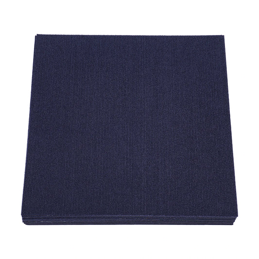 Dark Blue 24x24 Commercial Carpet Tiles – 15PCS Peel & Stick Floor Squares for Home & Office Use