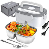65W Electric Lunch Box Food Warmer – Portable Heated Lunch Container for Car & Home (Leak-Proof)