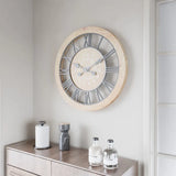 Bohemian Iron & Wood Creative Wall Clock – Natural Wind-Inspired Fusion of Rustic Charm and Modern Art Design