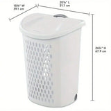 Plastic Wheel Laundry Basket with Flip-Top Lid & Wheels – Portable Dirty-Clothes Storage & Transport Solution